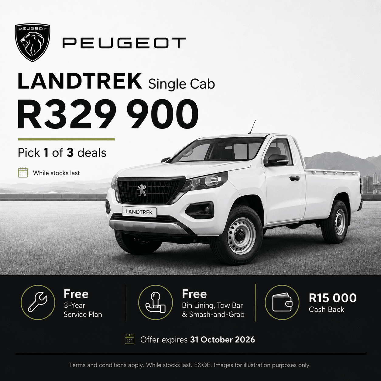 Peugeot Landtrek Professional single cab bakkie